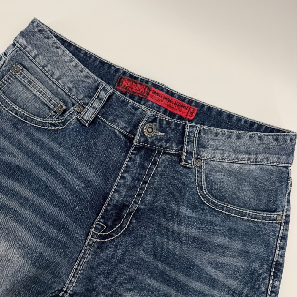 Rock and Roll Cowboy Jeans Mens 32x34 Blue Double Barrel Relaxed Straight Leg